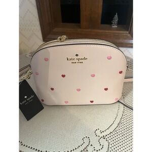 NWT Kate Spade Spencer Heart Studs Small Dome Crossbody Bag Powder Pink Sugar